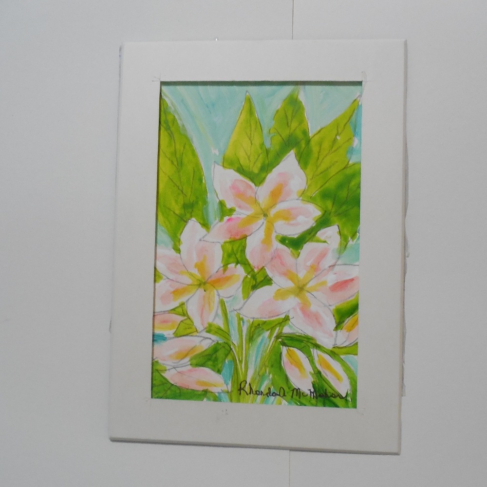 Original Plumeria Watercolor Painting
